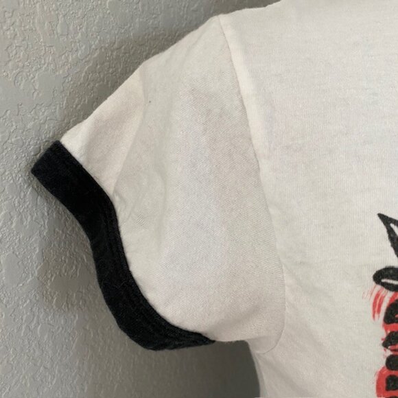 BOB MARLEY One Love Cutoff cropped Ringer Tee T Shirt XS - Picture 10 of 11